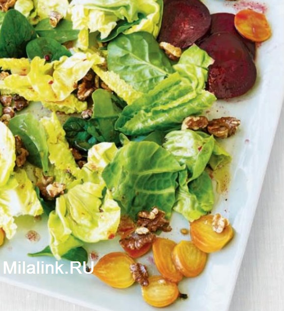 Свекольный салат с грецкими орехами