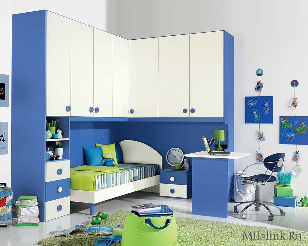 синяя детская комната