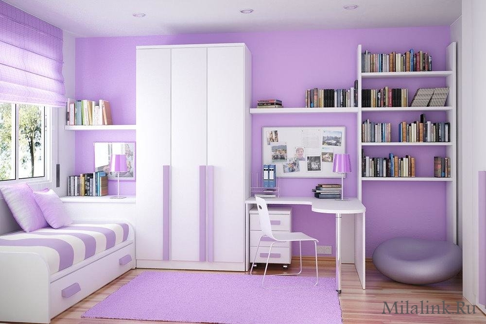 фиолетовая детская комната