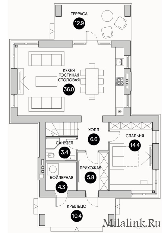 Дом 160 м² в современном стиле