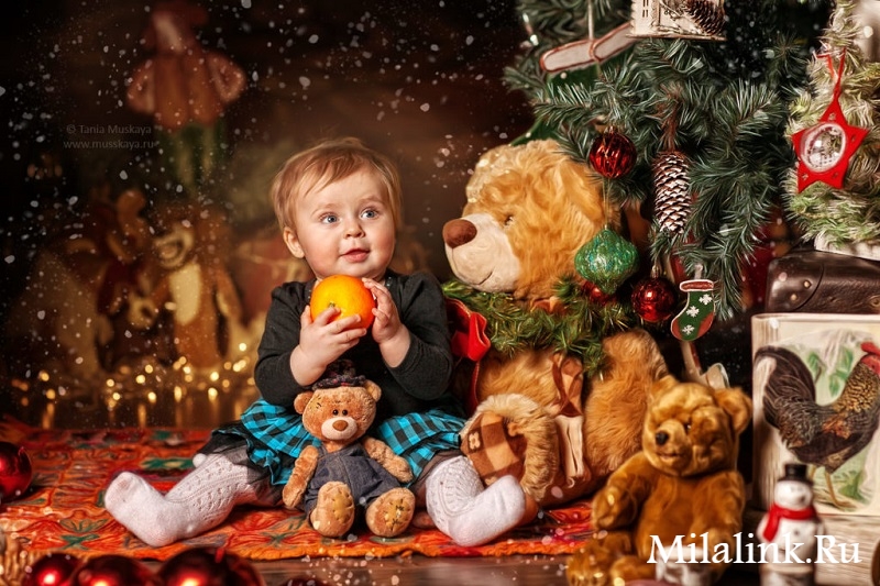 Как сделать удачные фото ребенка на Новый год